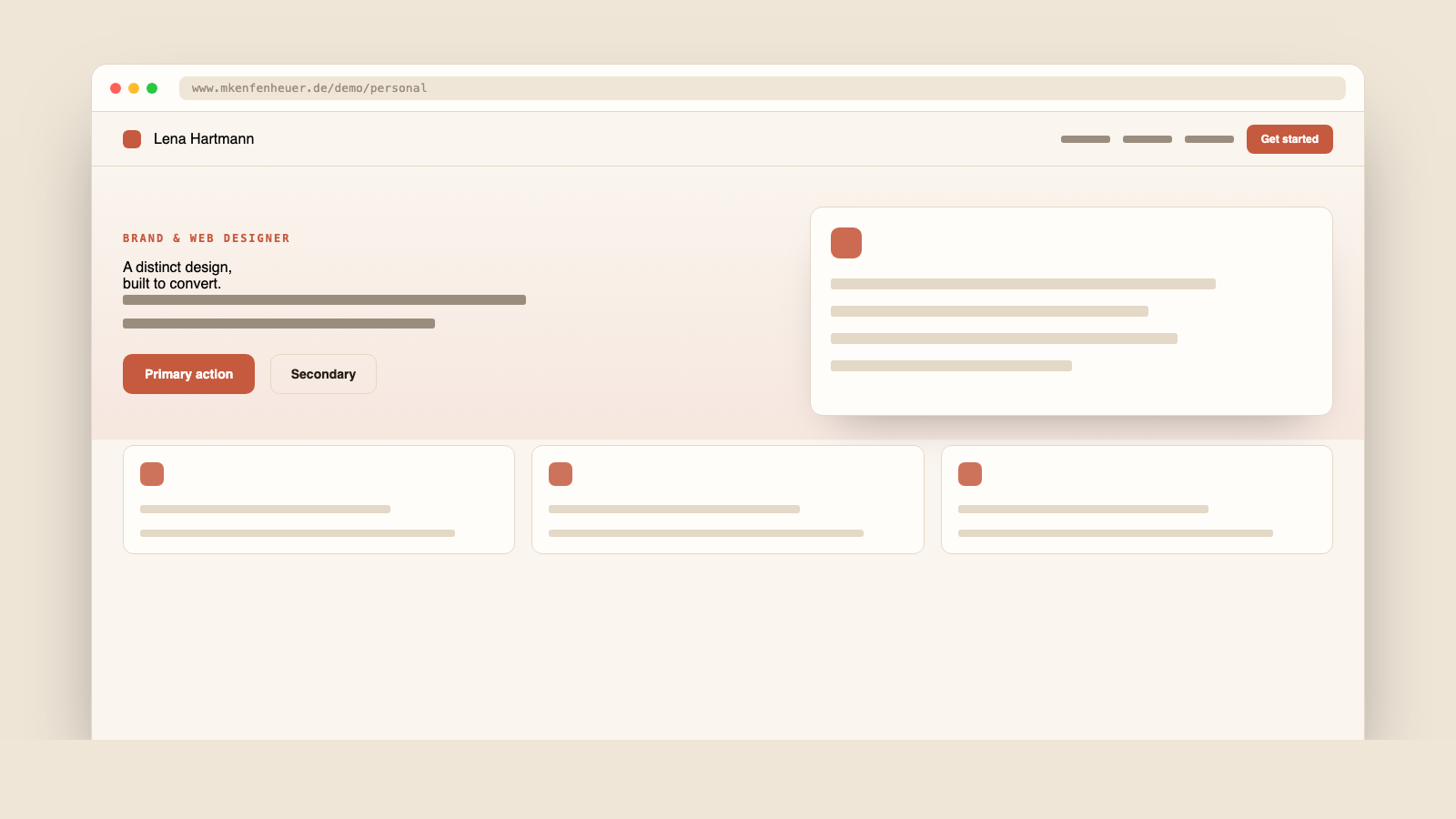 Lena Hartmann website design preview